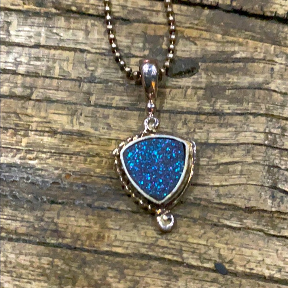 Blue sparkly Necklace